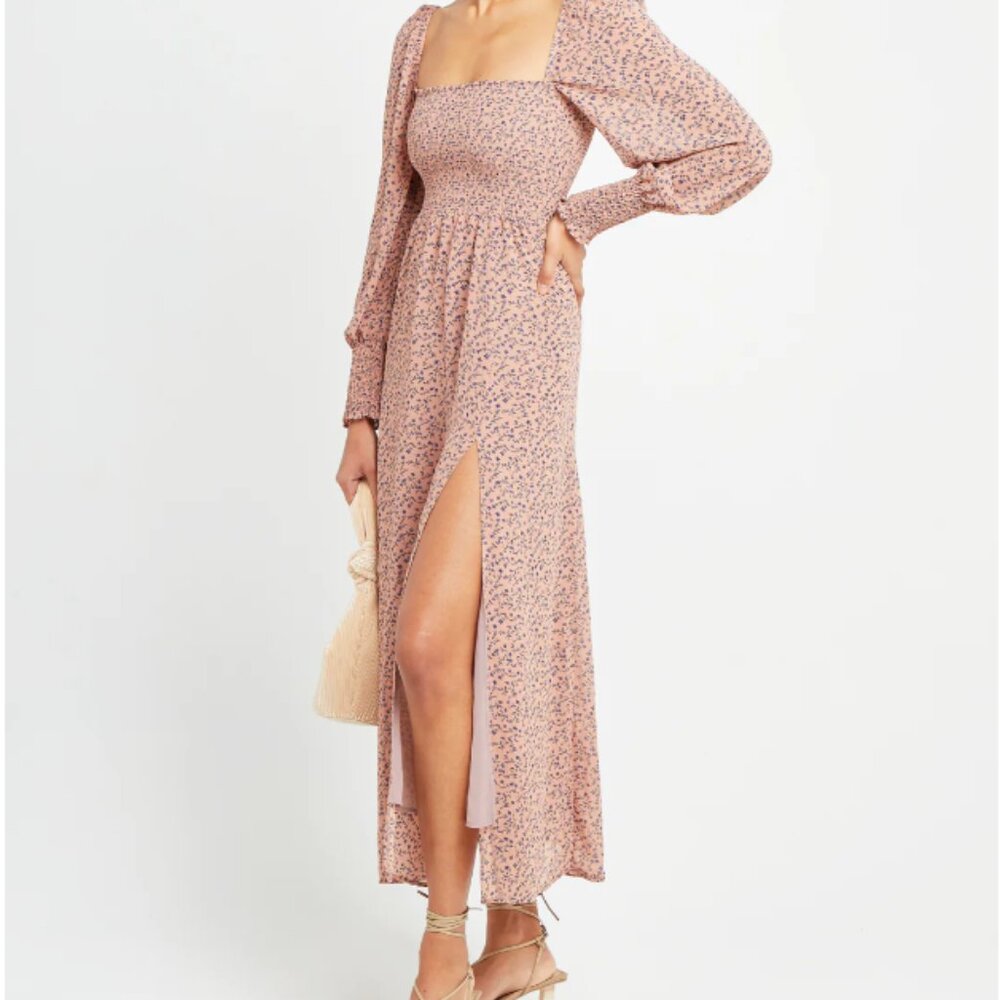 o.p.t Classic Smocked Maxi Dress